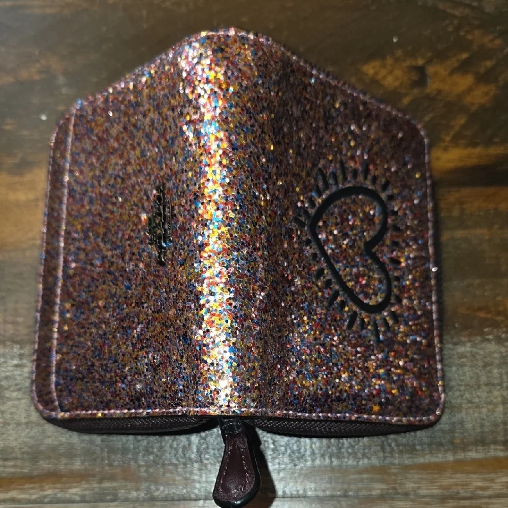 Coach x Keith Haring Glitter Heart Wallet Set